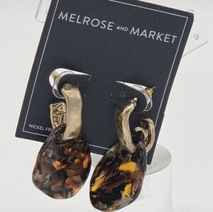 Nordstrom Melrose and Market Brown and Gold Earrings